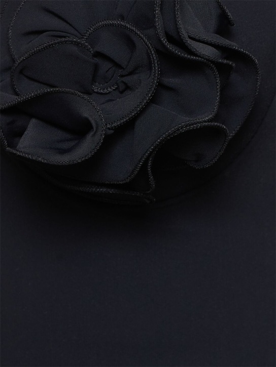 Magda Butrym: Lycra roses one piece swimsuit - Black - women_3 | Luisa Via Roma