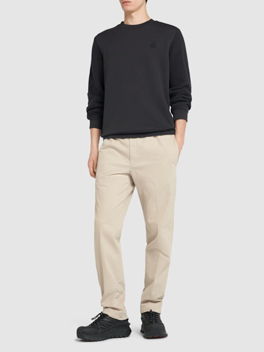 Moncler: Cotton fleece sweatshirt - men_1 | Luisa Via Roma
