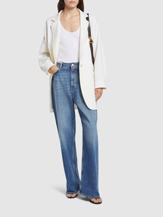 Max Mara: Orlaya oversized wool blend blazer - women_1 | Luisa Via Roma