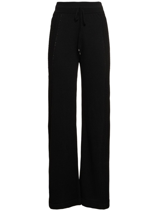 Ermanno Scervino: Embroidered knit sweatpants - Black - women_0 | Luisa Via Roma