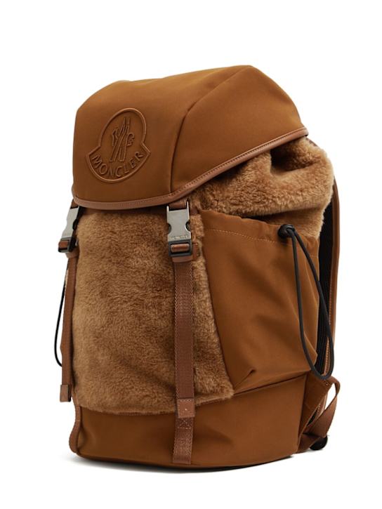 Moncler: Soft virgin wool backpack - men_2 | Luisa Via Roma