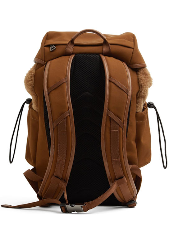 Moncler: Soft virgin wool backpack - men_4 | Luisa Via Roma