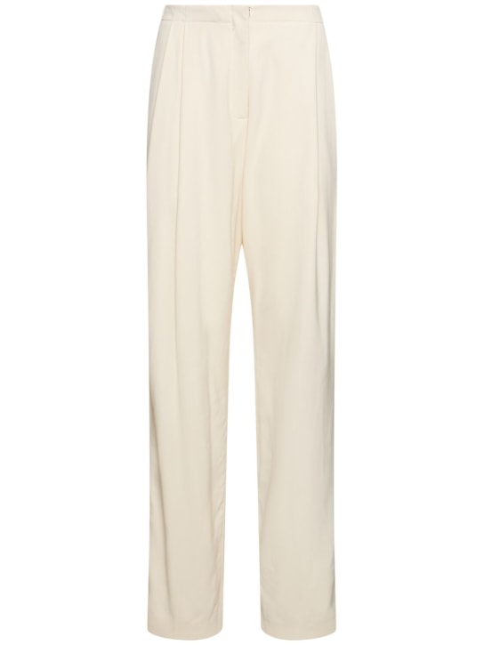 TOVE: Emery wool & viscose crepe pants - Ivory - women_0 | Luisa Via Roma