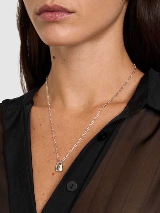 DoDo: Silver Lock chain necklace - Silver - women_1 | Luisa Via Roma