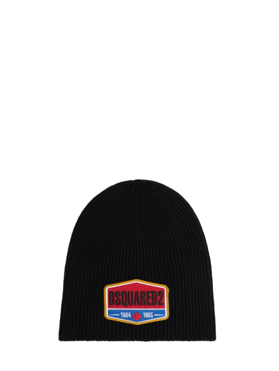 Dsquared2: Dsquared2 logo wool beanie - men_0 | Luisa Via Roma