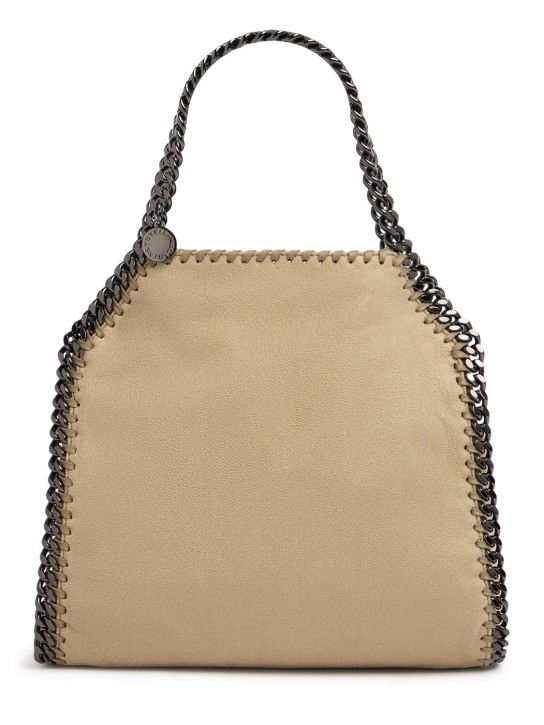 Stella McCartney: Mini Tasche aus Eco-Shaggy "Falabella" - Light Khaki - women_0 | Luisa Via Roma