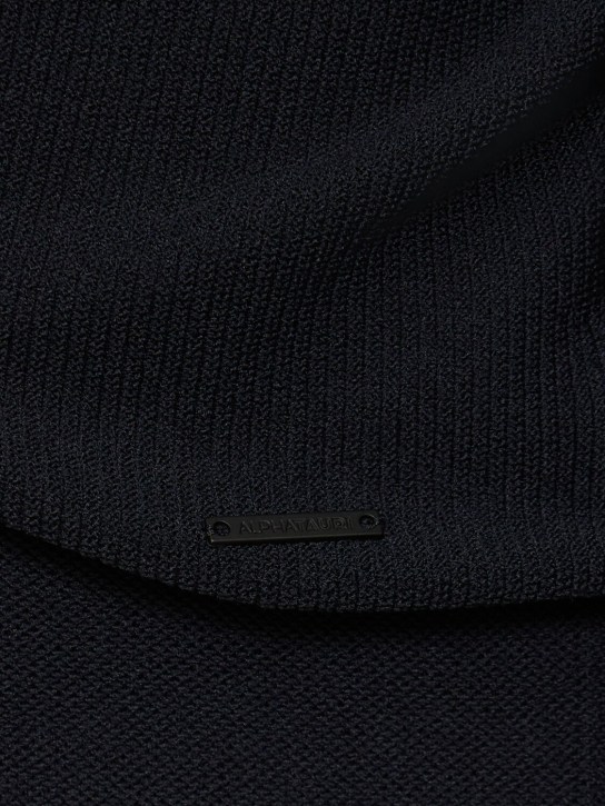 Alphatauri: Fosop crewneck knit sweater - Black - men_1 | Luisa Via Roma