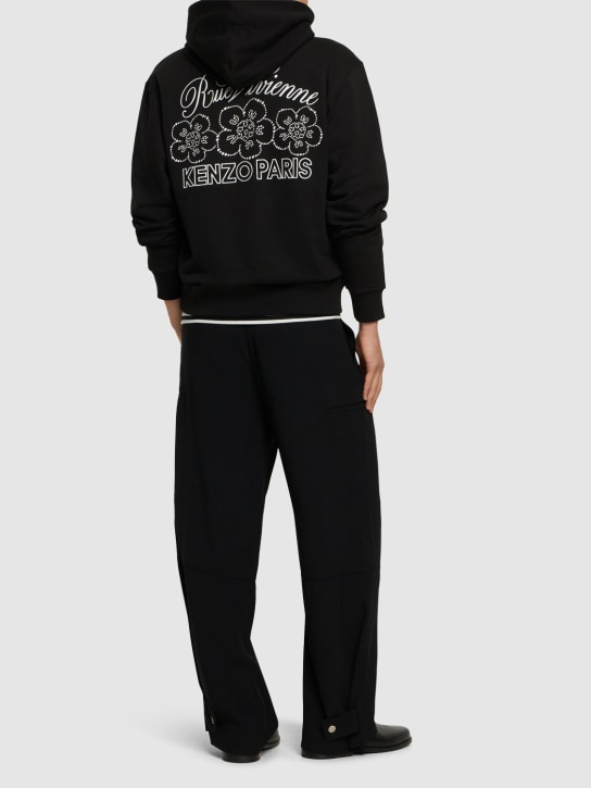 Kenzo Paris: Sudadera de algodón con capucha - Negro - men_1 | Luisa Via Roma