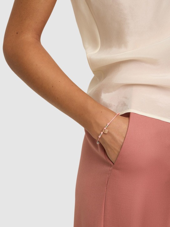 DoDo: 9kt Rose gold cuore charm bracelet - Pink - women_1 | Luisa Via Roma