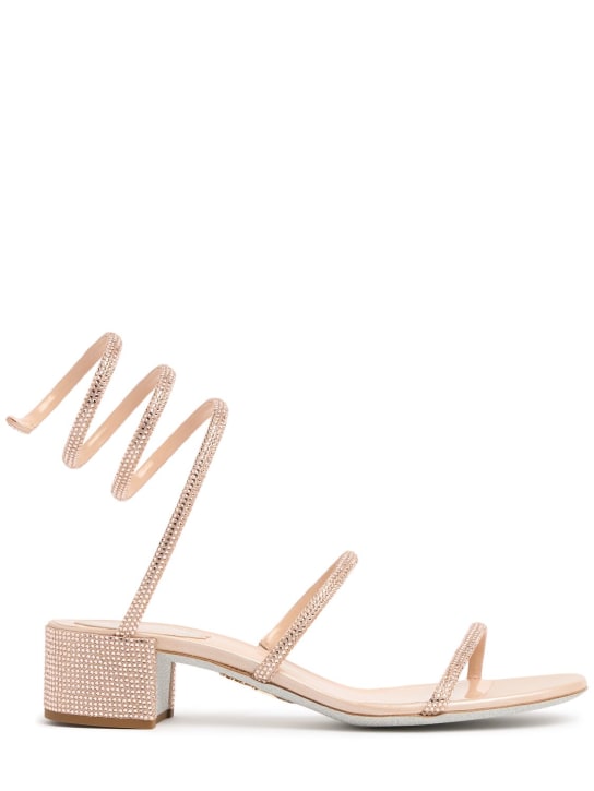 René Caovilla: 35mm Embellished satin sandals - women_0 | Luisa Via Roma