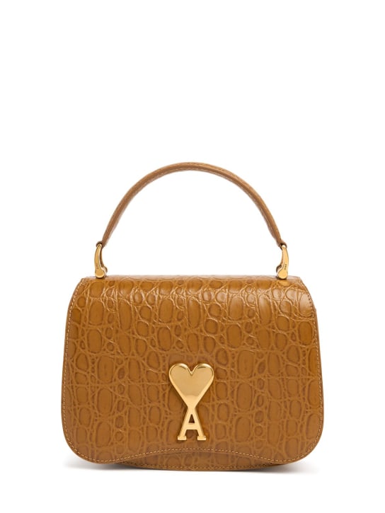 AMI Paris: Bolso Paris Paris de piel en relieve - women_0 | Luisa Via Roma