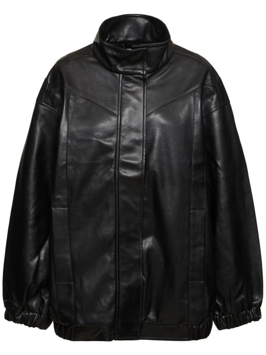 The Garment: Brooklyn faux leather bomber jacket - Black - women_0 | Luisa Via Roma