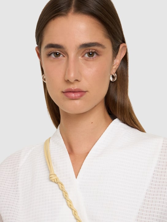 LIÉ STUDIO: Diana silver hoop earrings - women_1 | Luisa Via Roma