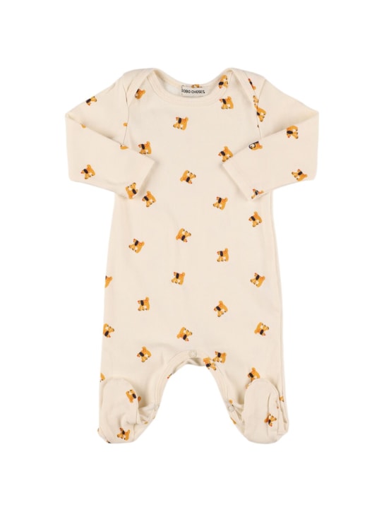 Bobo Choses: Stretch cotton romper, blanket & dog toy - Multicolor - kids-girls_1 | Luisa Via Roma