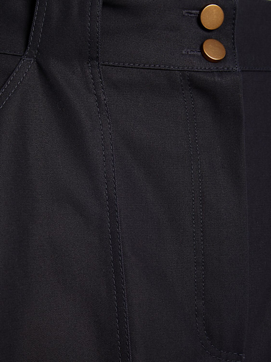 Max Mara: Cennare cotton twill midi skirt - women_5 | Luisa Via Roma