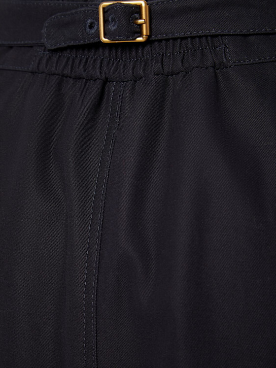 Max Mara: Cennare cotton twill midi skirt - women_4 | Luisa Via Roma