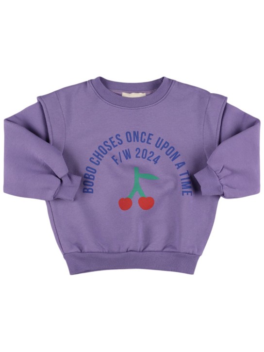 Bobo Choses: コットンスウェットシャツ - kids-girls_0 | Luisa Via Roma