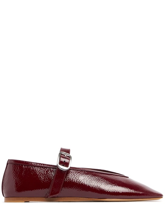 Le Monde Beryl: 10mm Stella patent leather flats - Dark Red - women_0 | Luisa Via Roma