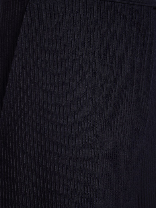 Max Mara: Osol wool blend wide pants - Blue - women_4 | Luisa Via Roma