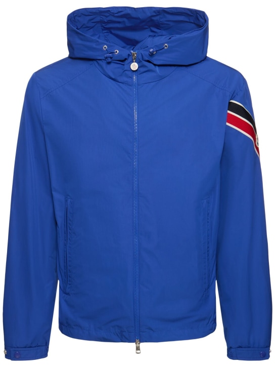 Moncler: Chaqueta de techno - Azul Eléctrico - men_0 | Luisa Via Roma