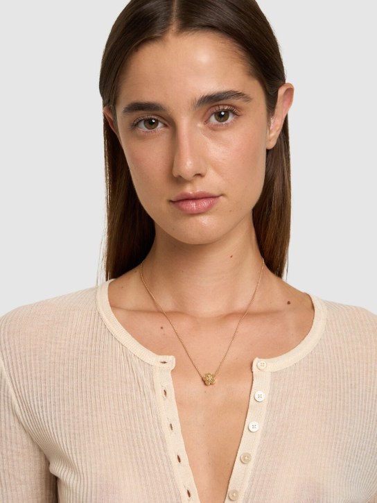 Tory Burch: Kira Flower pendant necklace - Tory Gold - women_1 | Luisa Via Roma