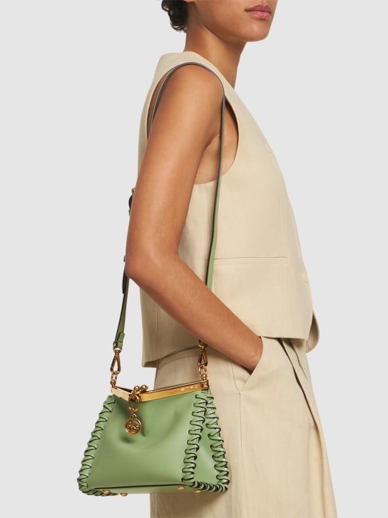 Etro: Small Vela braided leather bag - women_1 | Luisa Via Roma