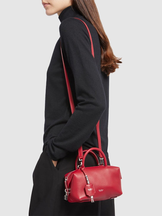 Max Mara: Small Holdall leather top handle bag - women_1 | Luisa Via Roma