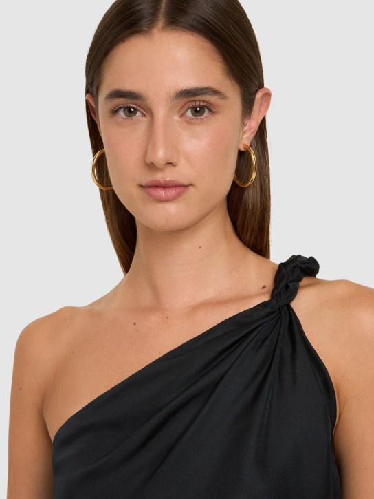 Lemaire: M Classic hoop earrings - Gold - women_1 | Luisa Via Roma