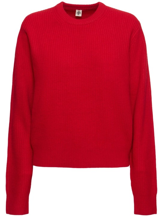 The Garment: Maglia Como in misto lana a costine - Rosso - women_0 | Luisa Via Roma