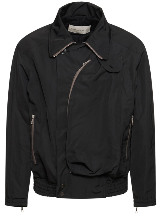 Dries Van Noten: Chaqueta repelente al agua - Negro - men_0 | Luisa Via Roma