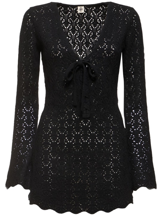 The Garment: Canada wool crochet mini dress - Black - women_0 | Luisa Via Roma