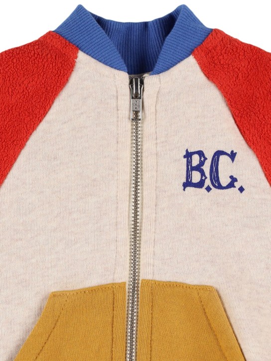 Bobo Choses: Color block cotton full-zip sweatshirt - Multicolor - kids-boys_1 | Luisa Via Roma