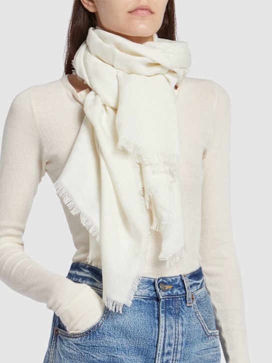 Max Mara: Messina Umes jacquard monogram scarf - women_1 | Luisa Via Roma