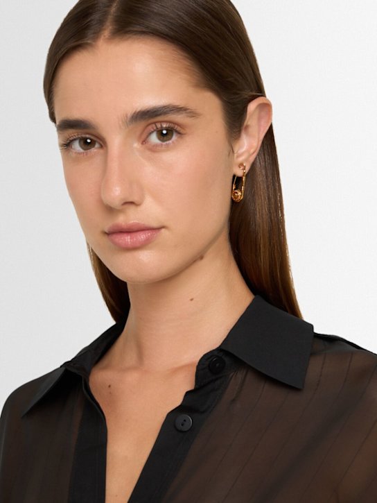 Versace: Safety pin Medusa earrings - women_1 | Luisa Via Roma