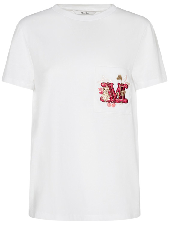 Nunzio embellished pocket jersey t-shirt - Thumbnail 1