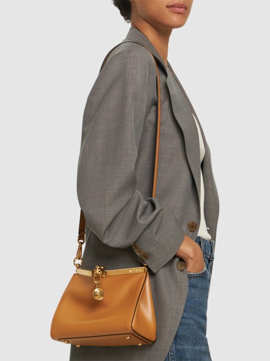 Etro: Small Vela leather shoulder bag - women_1 | Luisa Via Roma