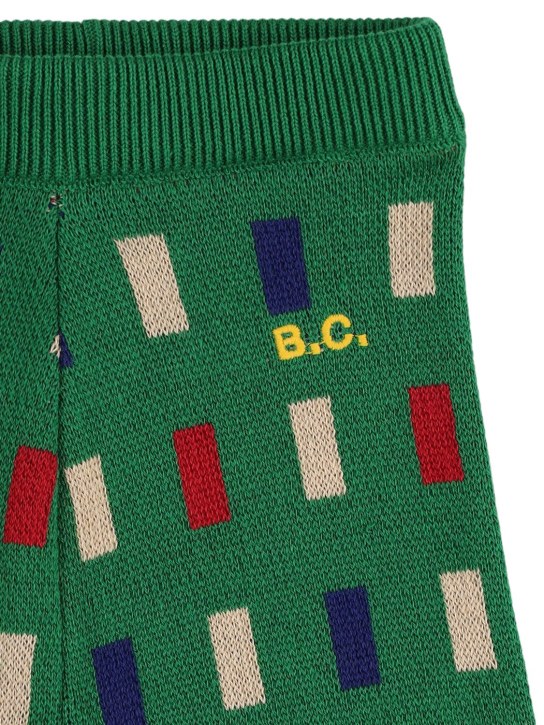 Bobo Choses: Cotton knit pants - Green - kids-boys_1 | Luisa Via Roma