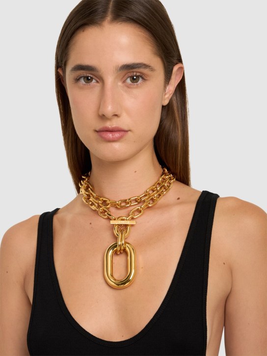 Rabanne: Xl link pendant necklace - Gold - women_1 | Luisa Via Roma