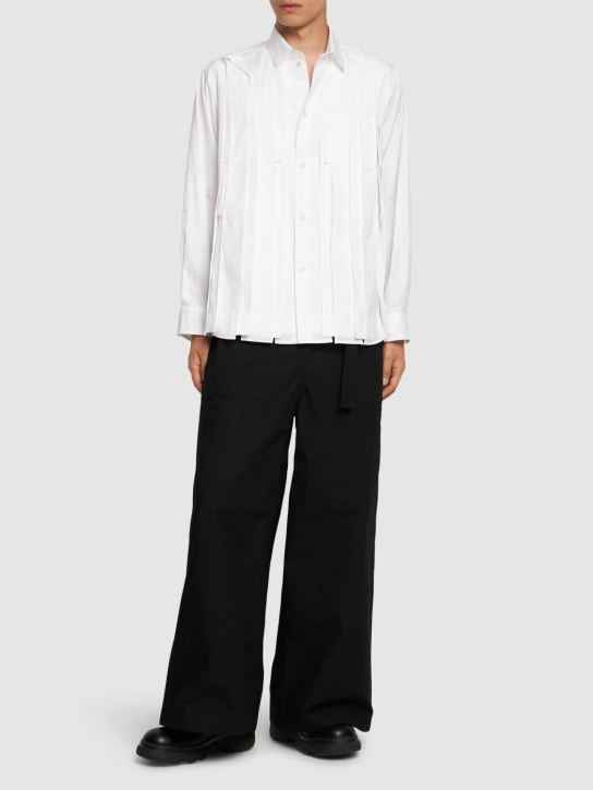 Rip Stop cotton blend wide pants - Thumbnail 2
