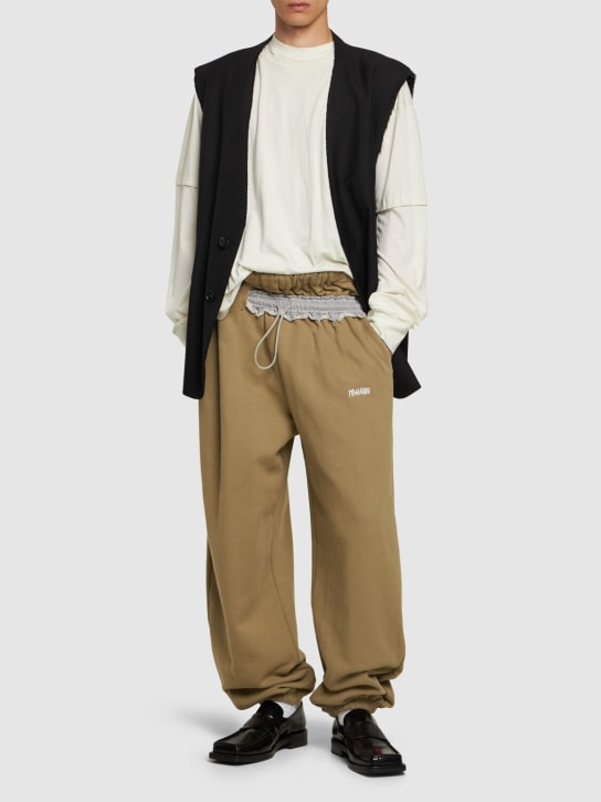 Magliano: Provincia cotton track pants - Beige - men_1 | Luisa Via Roma