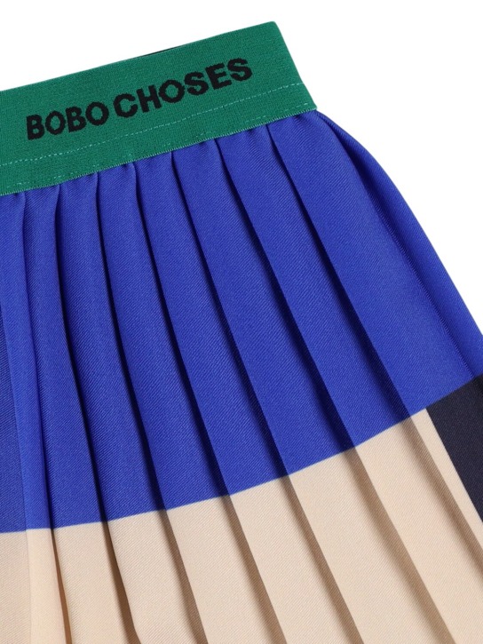 Bobo Choses: Gonna in raso plissé color block - Multicolore - kids-girls_1 | Luisa Via Roma