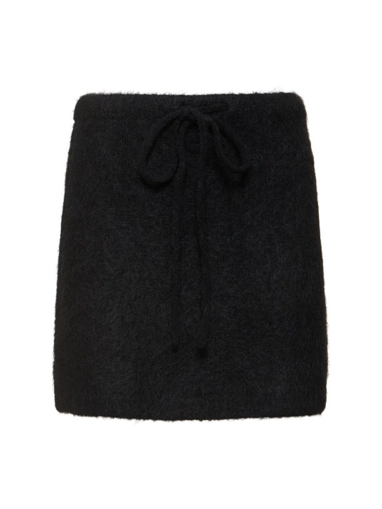 The Garment: Bern alpaca blend knit mini skirt - Black - women_0 | Luisa Via Roma