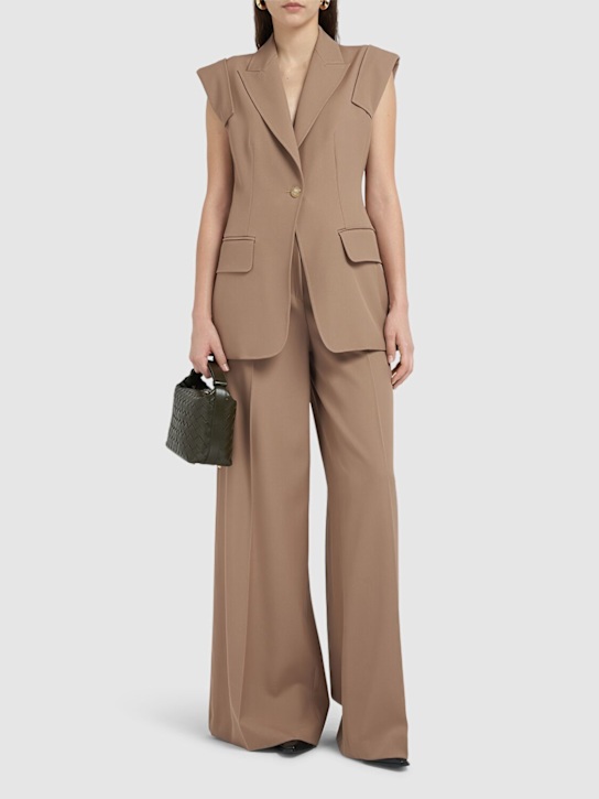 Max Mara: Bergamo gabardine vest - women_1 | Luisa Via Roma