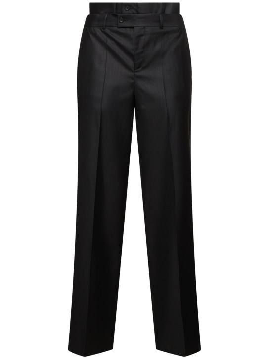 BETTTER: Pantalon en laine mélangée à double taille - Noir - women_0 | Luisa Via Roma