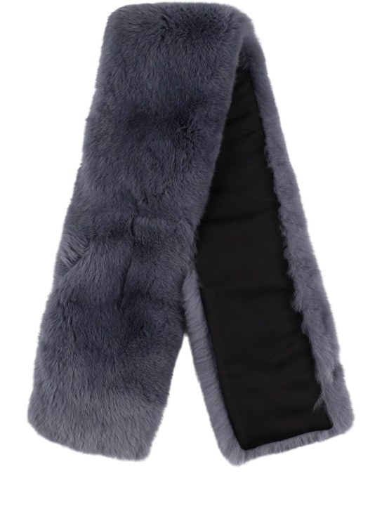 Yves Salomon Enfant: Fur scarf - Blue - kids-girls_0 | Luisa Via Roma