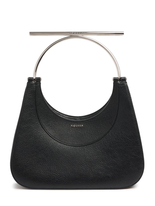 Alexander McQueen: Cross Bar leather hobo bag - women_0 | Luisa Via Roma