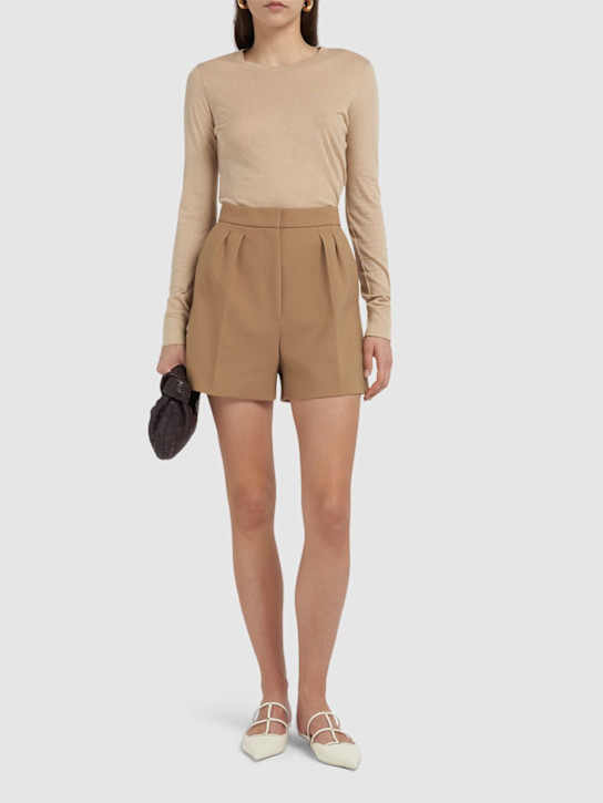 Max Mara: Zic ウールブレンドショートパンツ - women_1 | Luisa Via Roma