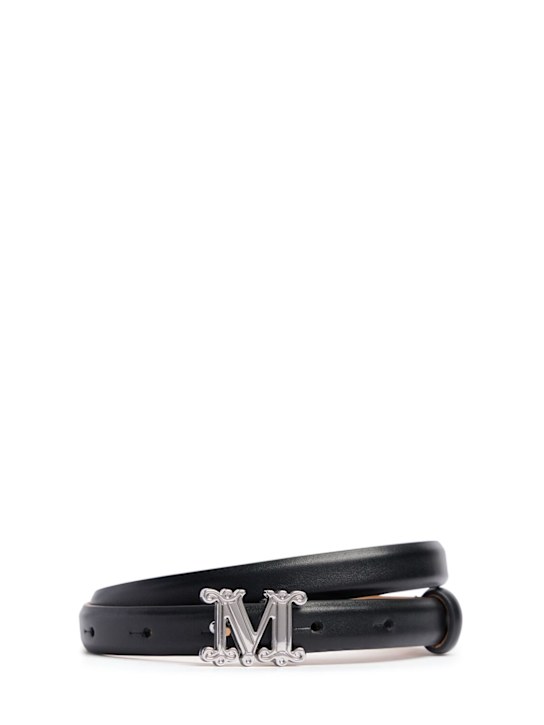 Max Mara: MGraziata leather belt - women_0 | Luisa Via Roma