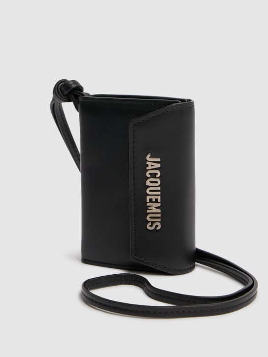 Jacquemus: Le Porte Jacquemus leather wallet - men_1 | Luisa Via Roma