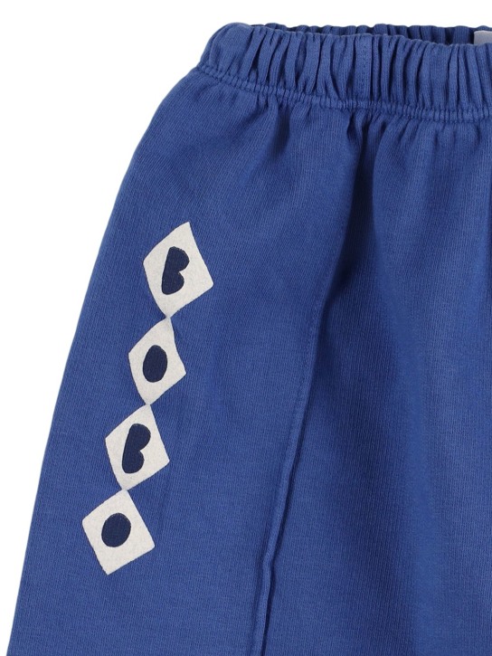 Bobo Choses: Castle print organic cotton sweatpants - Blue - kids-boys_1 | Luisa Via Roma